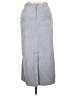 Eddie Bauer 100% Leather Gray Denim Skirt Size 14 - photo 1