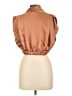 Line & Dot Brown Sleeveless Blouse Size L - photo 2