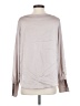 Ann Taylor 100% Polyester Gray Long Sleeve Blouse Size S - photo 2