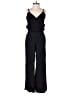 Parker 100% Silk Solid Black Jumpsuit Size XS - photo 1