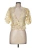 Zara Gold Short Sleeve Blouse Size M - photo 1