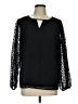 Maurices 100% Polyester Black Long Sleeve Blouse Size L - photo 1