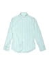 Calvin Klein Checkered-gingham Teal Long Sleeve Button-Down Shirt Size 12 - photo 1