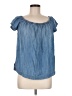 Cloth & Stone 100% Tencel Blue Short Sleeve Top Size M - photo 1