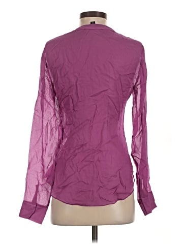Elizabeth and James Long Sleeve Silk Top (view 2)