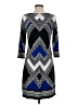 Vince Camuto Argyle Blue Casual Dress Size 2 - photo 2