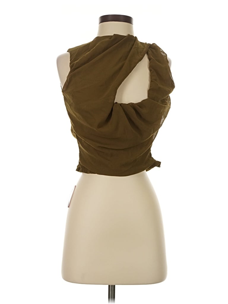 Prettylittlething Sleeveless Blouse In Brown