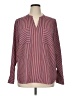 CAbi 100% Polyester Stripes Burgundy Long Sleeve Blouse Size XL - photo 1