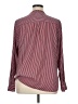 CAbi 100% Polyester Stripes Burgundy Long Sleeve Blouse Size XL - photo 2