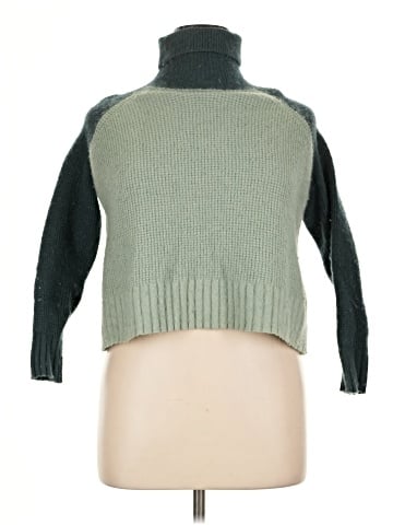 Madewell Colorblock Eastbrook Turtleneck Cross-Back Sweater in Cotton-Merino Yarn (view 1)