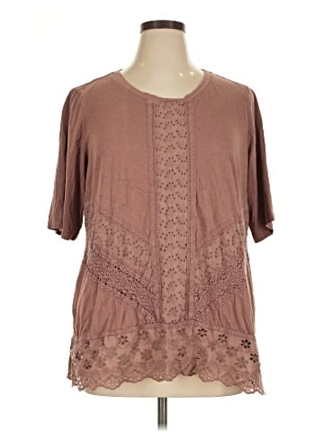 LOGO by Lori Goldstein Short Sleeve Top (view 1)