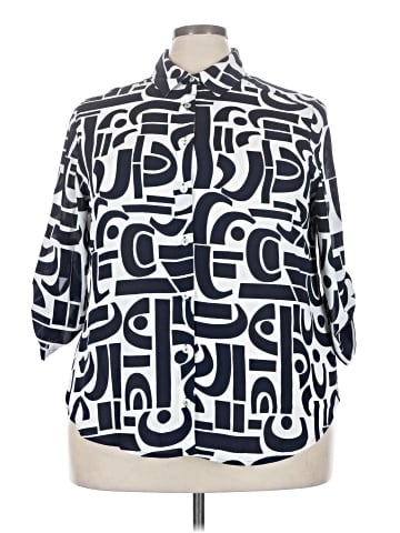 Foxcroft 3/4 Sleeve Blouse (view 1)