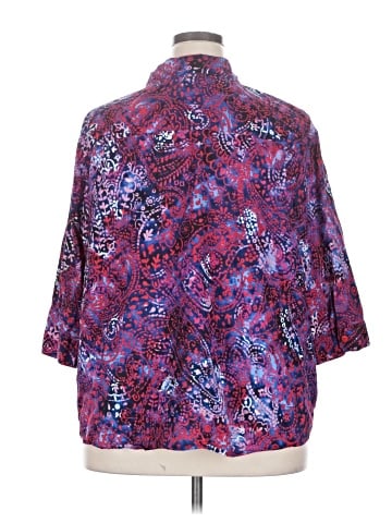 Liz & Me for Catherines 3/4 Sleeve Button-Down Shirt (view 2)