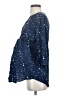 a:glow 100% Rayon Stars Blue 3/4 Sleeve Blouse Size Sm Maternity - photo 5