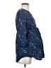 a:glow 100% Rayon Stars Blue 3/4 Sleeve Blouse Size Sm Maternity - photo 4