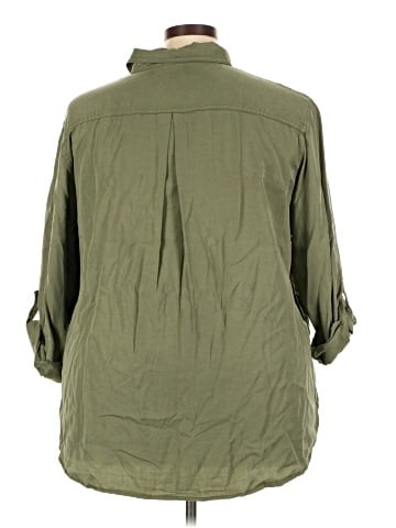 CALVIN KLEIN JEANS 3/4 Sleeve Button-Down Shirt (view 2)
