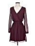 Express Solid Burgundy Casual Dress Size XS - photo 1