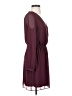 Express Solid Burgundy Casual Dress Size XS - photo 4