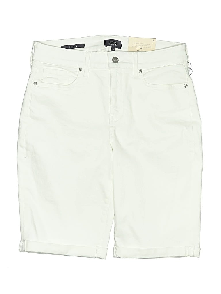 Nydj Khaki Shorts In Ivory