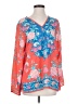 Tolani 100% Modal Orange Long Sleeve Blouse Size S - photo 1