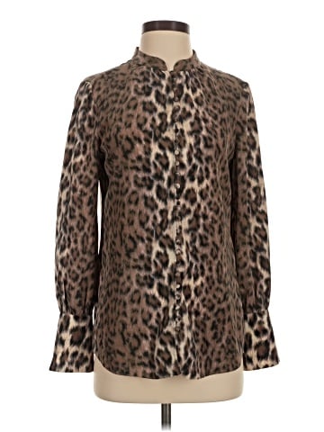 Joie Long Sleeve Silk Top (view 1)