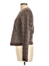 Theory 100% Wool Chevron-herringbone Brown Wool Pullover Sweater Size L - photo 5