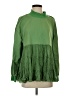 Listicle 100% Cotton Green Long Sleeve Blouse Size S - photo 1