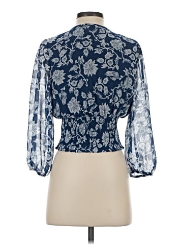 Aqua 3/4 Sleeve Blouse (view 2)