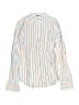 Jacadi Stripes White Long Sleeve Button-Down Shirt Size 12 - photo 1