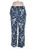 Ann Taylor 100% Rayon Paisley Blue Casual Pants Size 16 - photo 1