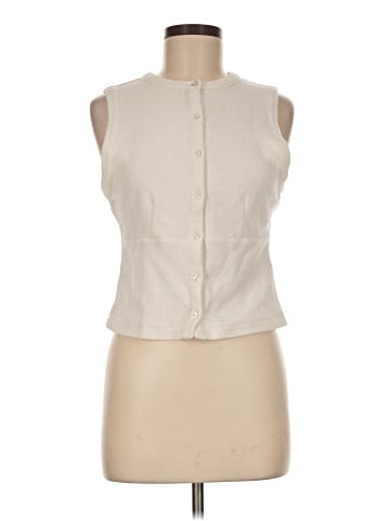 Madewell Split-Crewneck Cardigan Tank (view 1)