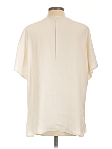 Lafayette 148 New York Short Sleeve Silk Top (view 2)