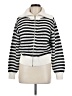 Ann Taylor 100% Cotton Stripes White Jacket Size M - photo 1