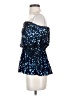 Boston Proper 100% Polyester Blue Sleeveless Top Size XS - photo 5