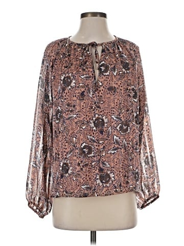 Aqua Long Sleeve Blouse (view 1)