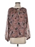 Aqua 100% Polyester Brown Long Sleeve Blouse Size S - photo 1