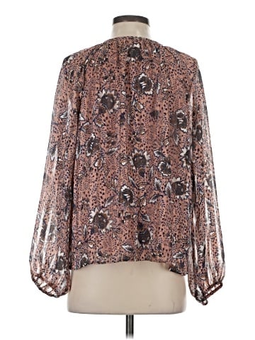 Aqua Long Sleeve Blouse (view 2)