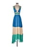 Forever 21 100% Polyester Color Block Blue Casual Dress Size M - photo 1