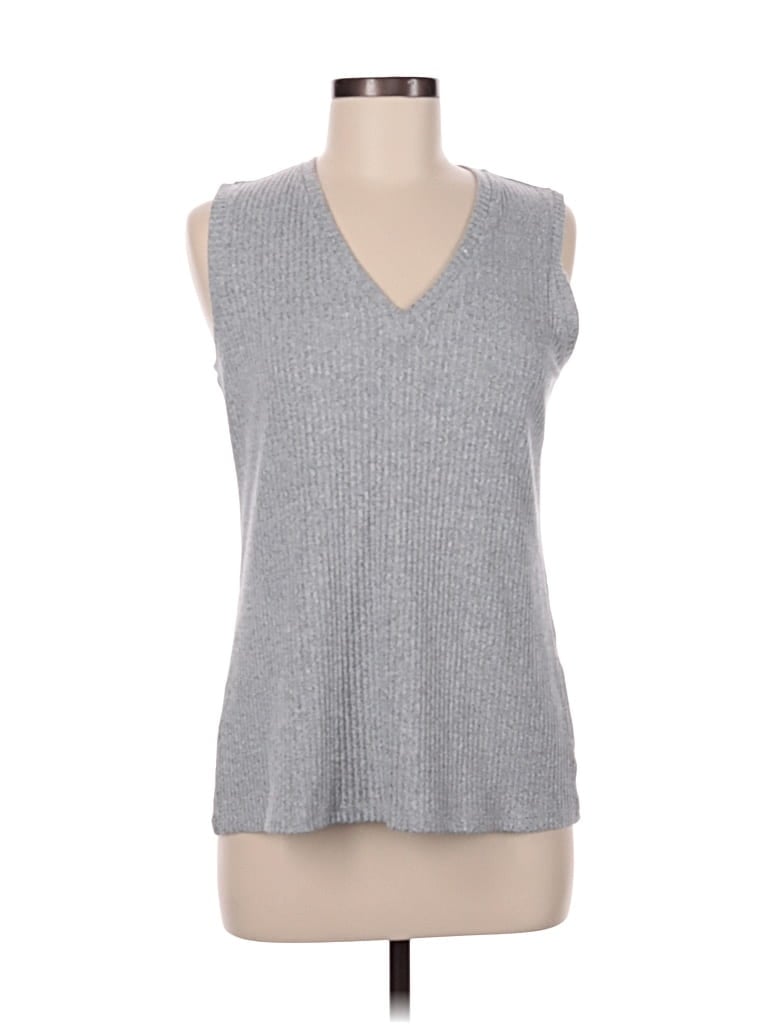 Pre-owned Chico's Sleeveless T-shirt In Gray