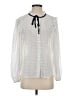 Adrianna Papell 100% Polyester Polka Dots Ivory Long Sleeve Blouse Size S - photo 1