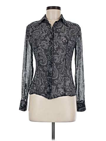 INC International Concepts Long Sleeve Silk Top (view 1)
