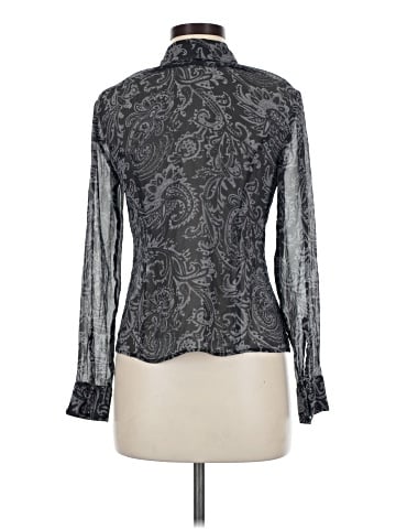 INC International Concepts Long Sleeve Silk Top (view 2)