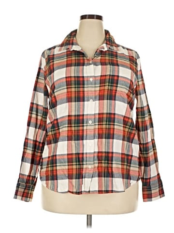 J.Crew Factory Store Long Sleeve Button-Down Shirt (view 1)