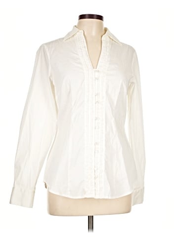 White House Black Market Long Sleeve Blouse (view 1)