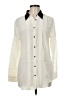 Equipment 100% Silk Color Block Ivory Long Sleeve Silk Top Size M - photo 1