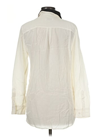 Equipment Long Sleeve Silk Top (view 2)