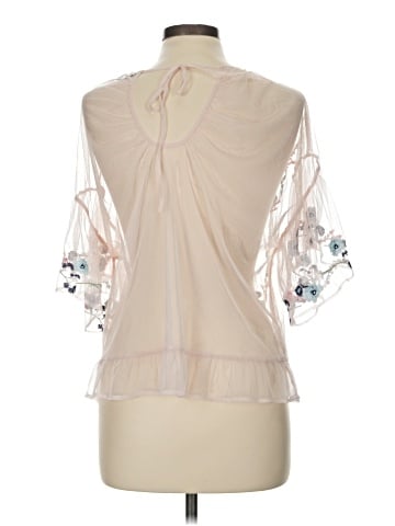 Kaari Blue 3/4 Sleeve Blouse (view 2)