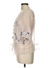 Kaari Blue Ivory 3/4 Sleeve Blouse Size L - photo 5