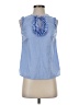 J.Crew 100% Cotton Blue Sleeveless Blouse Size 0 (petite) - photo 1