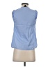 J.Crew 100% Cotton Blue Sleeveless Blouse Size 0 (petite) - photo 2